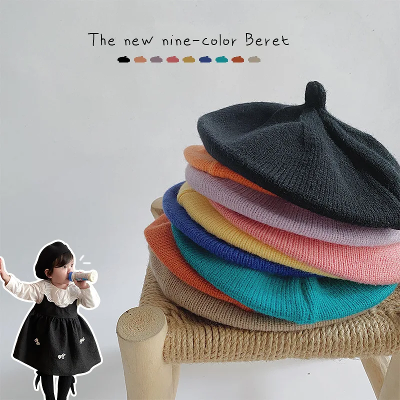 Gorro boina tejido para bebé de abrigo otoño-invierno - imagen 2