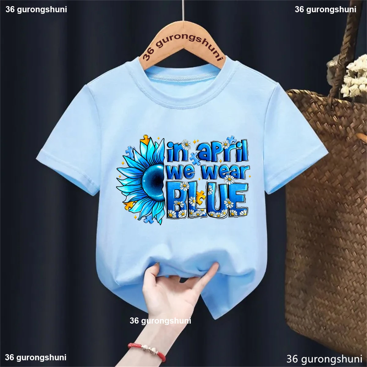 Camiseta para niño autismo con estampado de dinosaurio - imagen 2