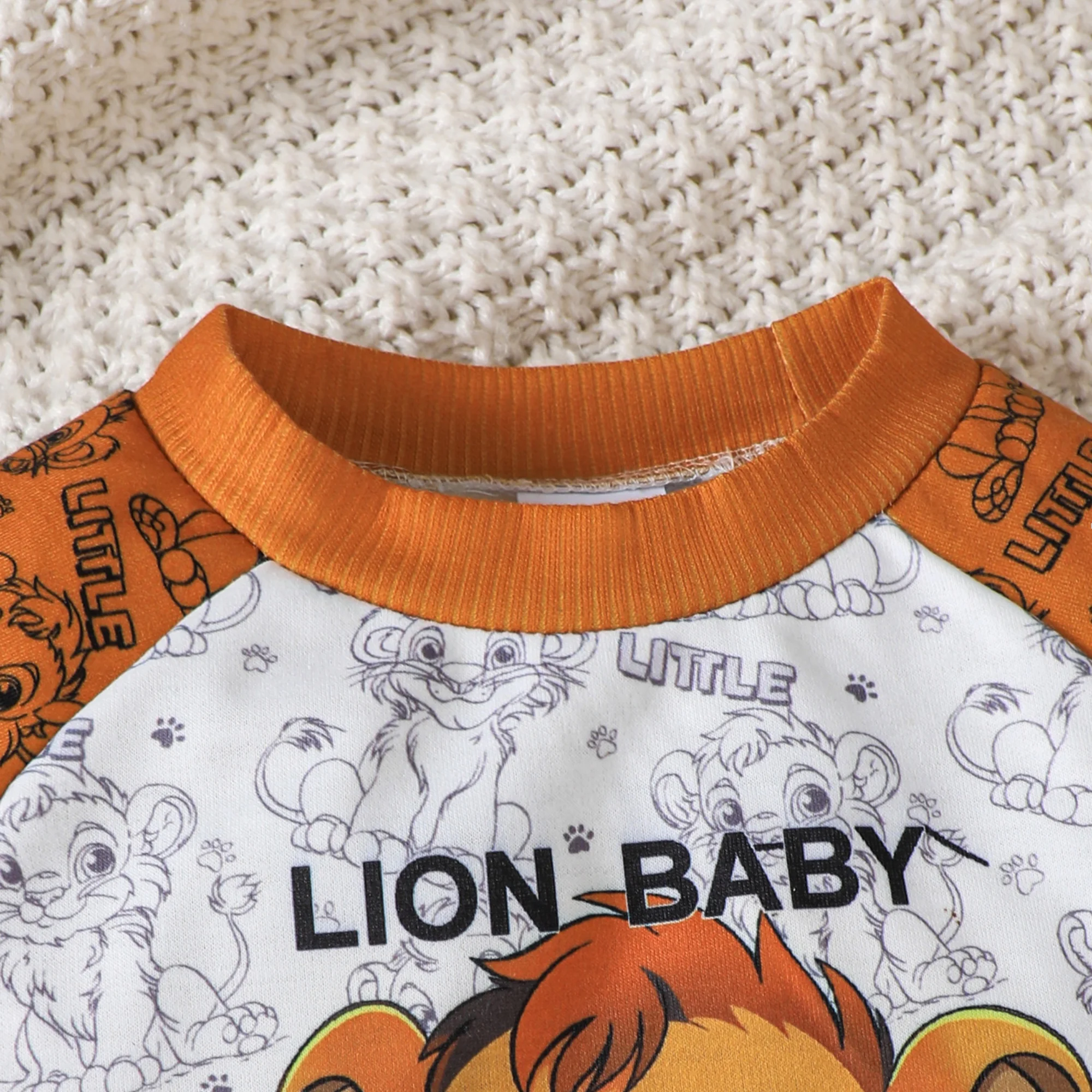 Conjunto infantil de león para primavera: sudadera y pantalón - imagen 4