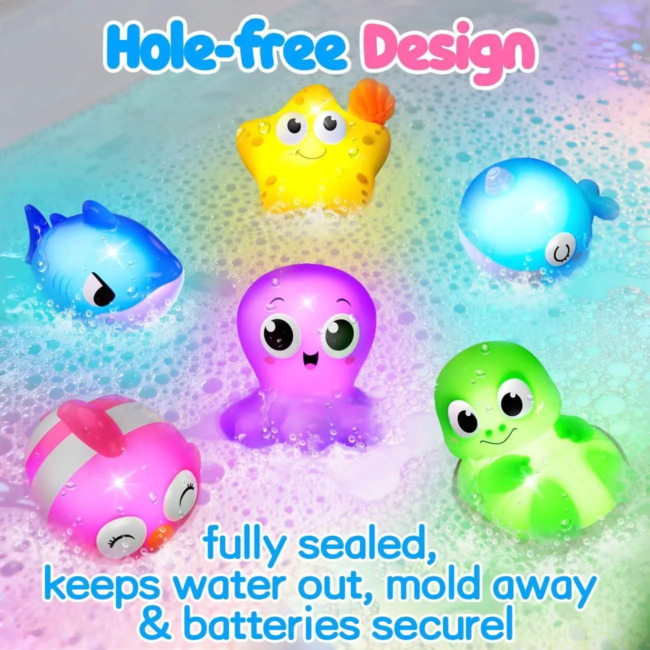 Juguete de baño luminoso con animales marinos para bebés - imagen 5