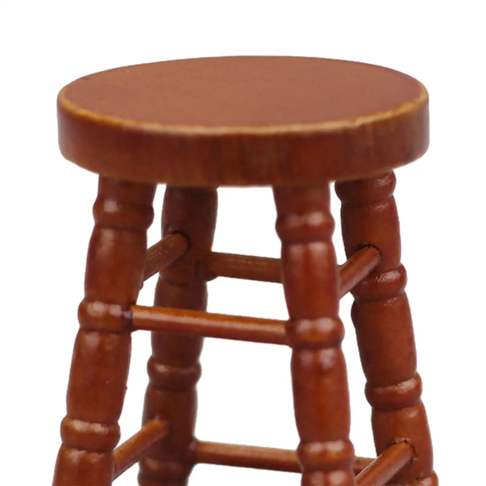 Taburetes de madera en miniatura para casa de muñecas - imagen 3