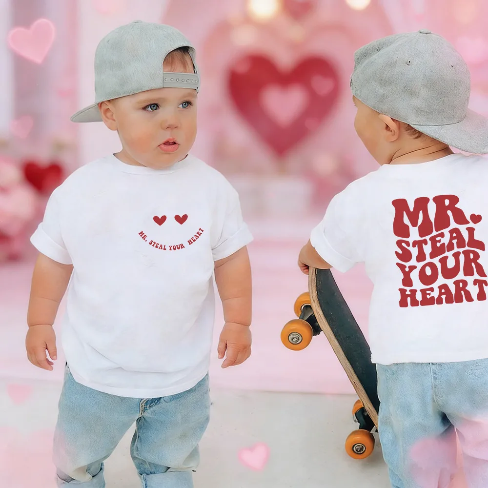 Camiseta infantil de San Valentín con diseño temático