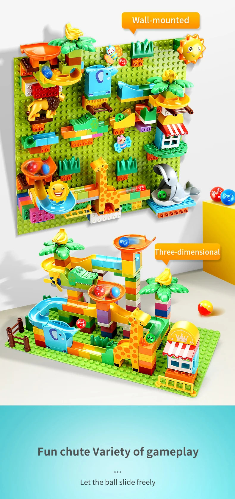 Niño construyendo en la placa de pared