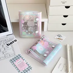 Cuaderno carpeta kawaii con papel de repuesto, mini agenda oso