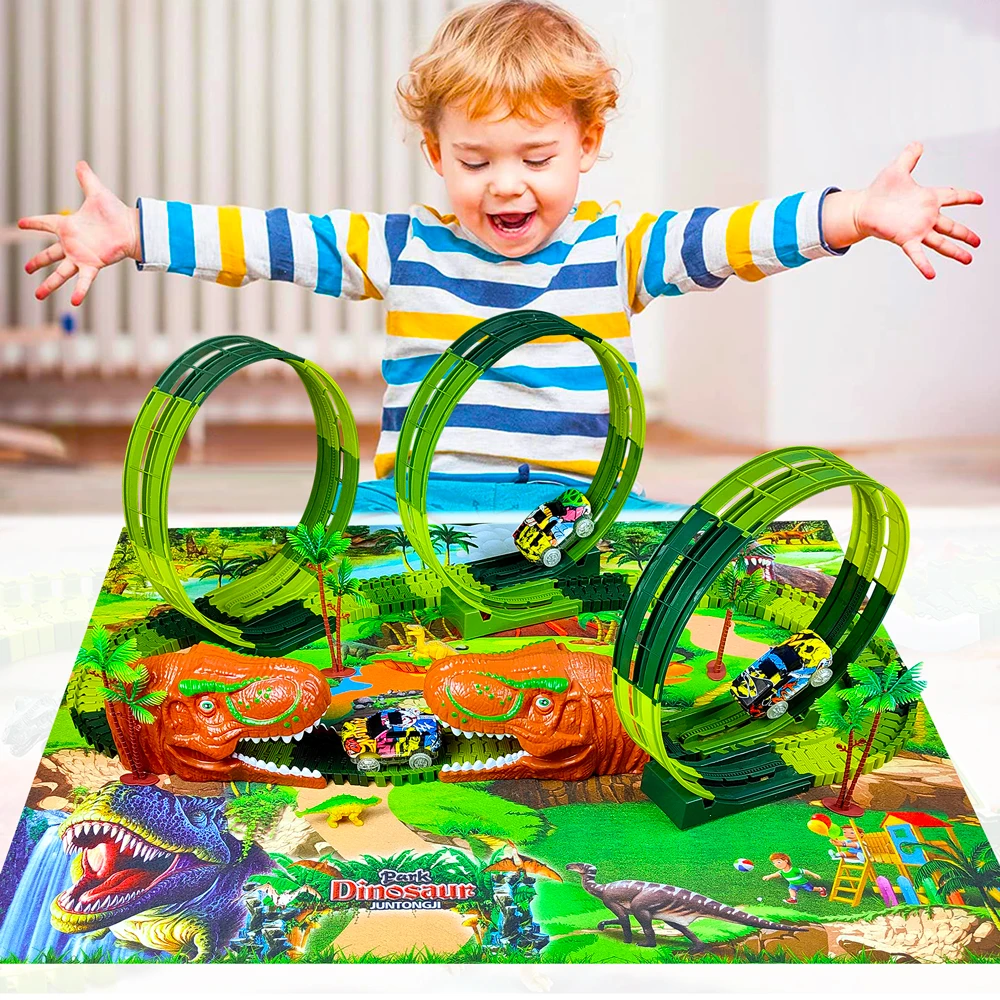 Tren de juguete eléctrico con pista de dinosaurios para niños - imagen 3
