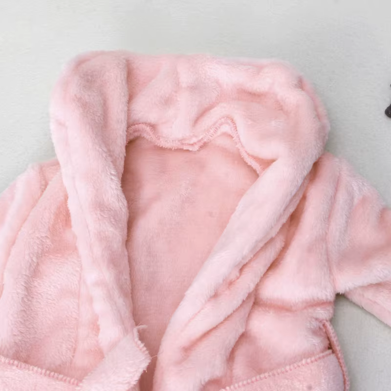 Albornoz de algodón con capucha para bebé – Suave y absorbente - imagen 3