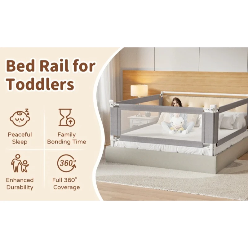 Barandilla de seguridad para cama infantil sin taladrar - imagen 2