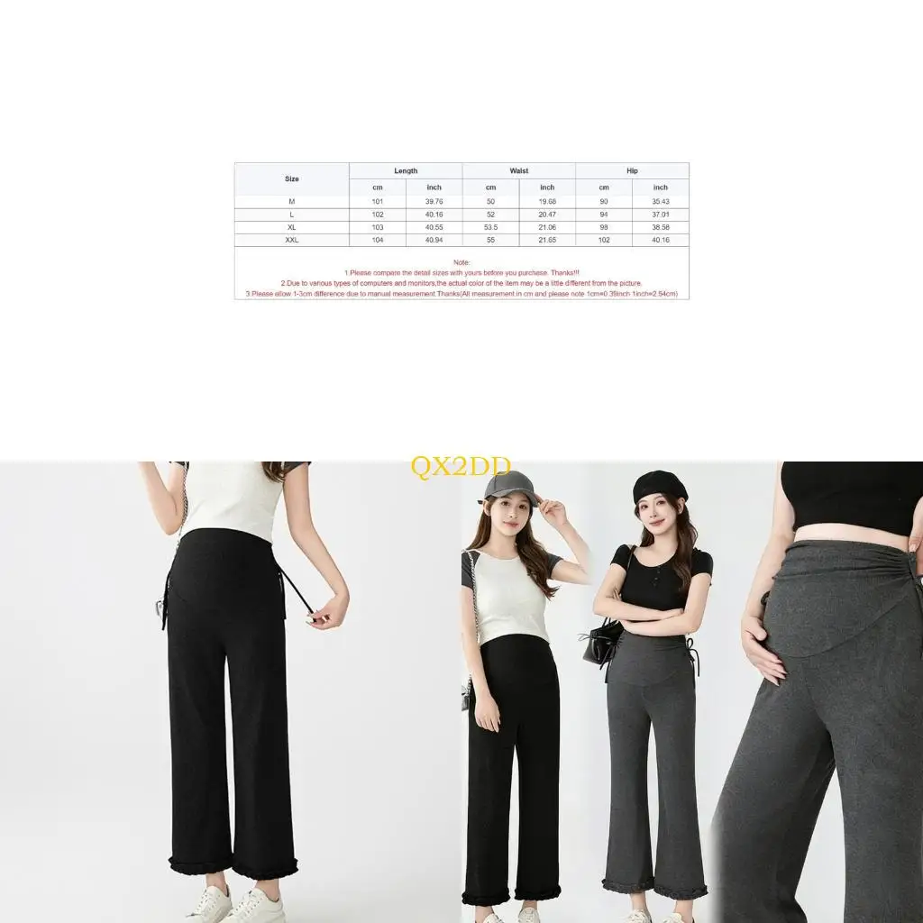 QX2D Pantalones cortos encaje para embarazadas elegantes sin costuras - imagen 5
