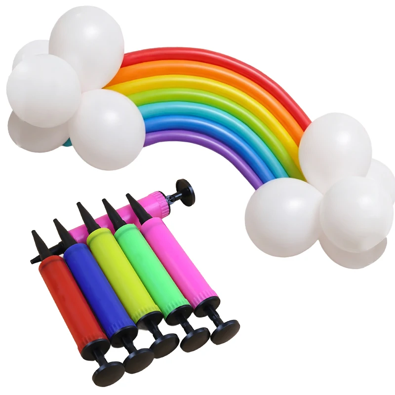 ZYF Set globos arcoíris redondos para decoración de cumpleaños