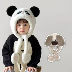 Leifeng Gorro con orejeras de felpa gruesa para niños de invierno