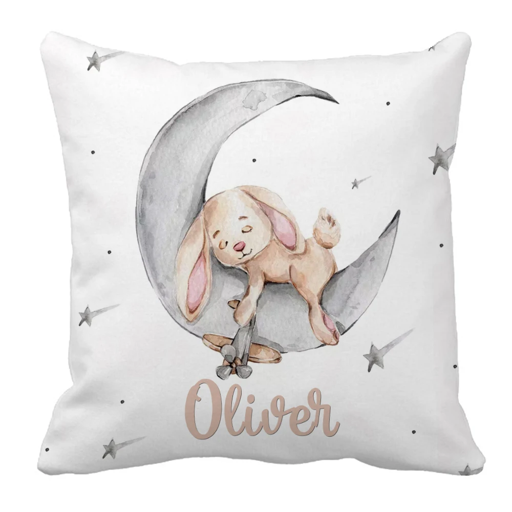 LVYZIHO Sábanas de Cuna Personalizadas con Nombre – Conejito - imagen 5