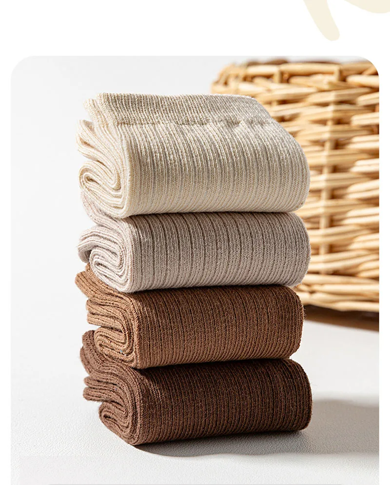 Milancel calcetines altos de color liso para niños y niñas primavera - imagen 2