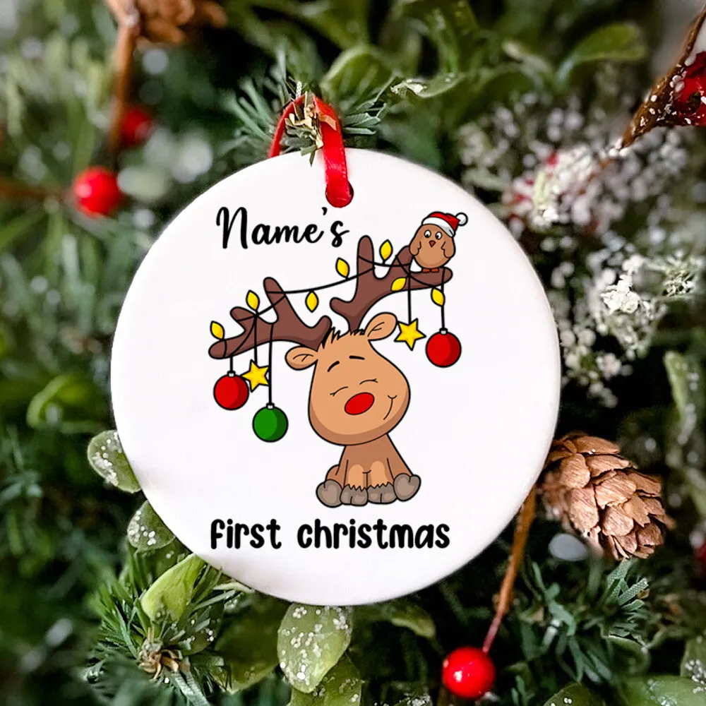 Adorno de Navidad para bebé personalizado – Recuerdo especial - imagen 3