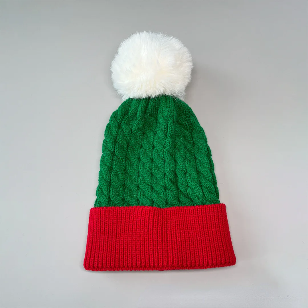 Gorro cálido de invierno para niños, gorro de Papá Noel de Navidad