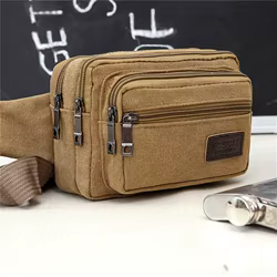 Riñonera infantil de lona con cremalleras – Ideal para excursiones