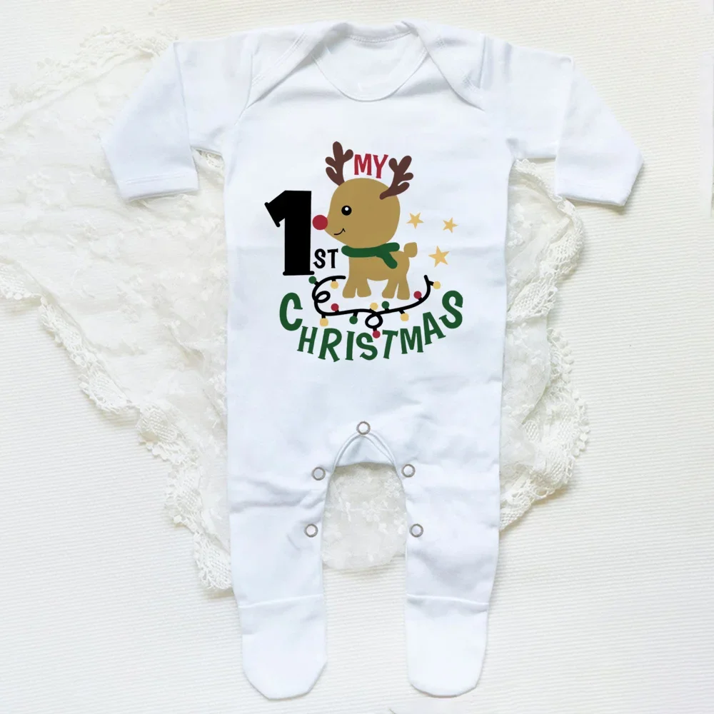 Body bebé blanco de algodón para recién nacido – Idea regalo Navidad - imagen 3