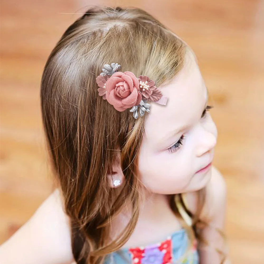 Horquillas de flores para bebé y niña, tocado princesa - imagen 4