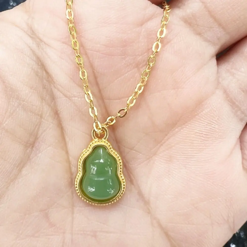 Collar infantil jade sintético con hebilla de bendición - imagen 3