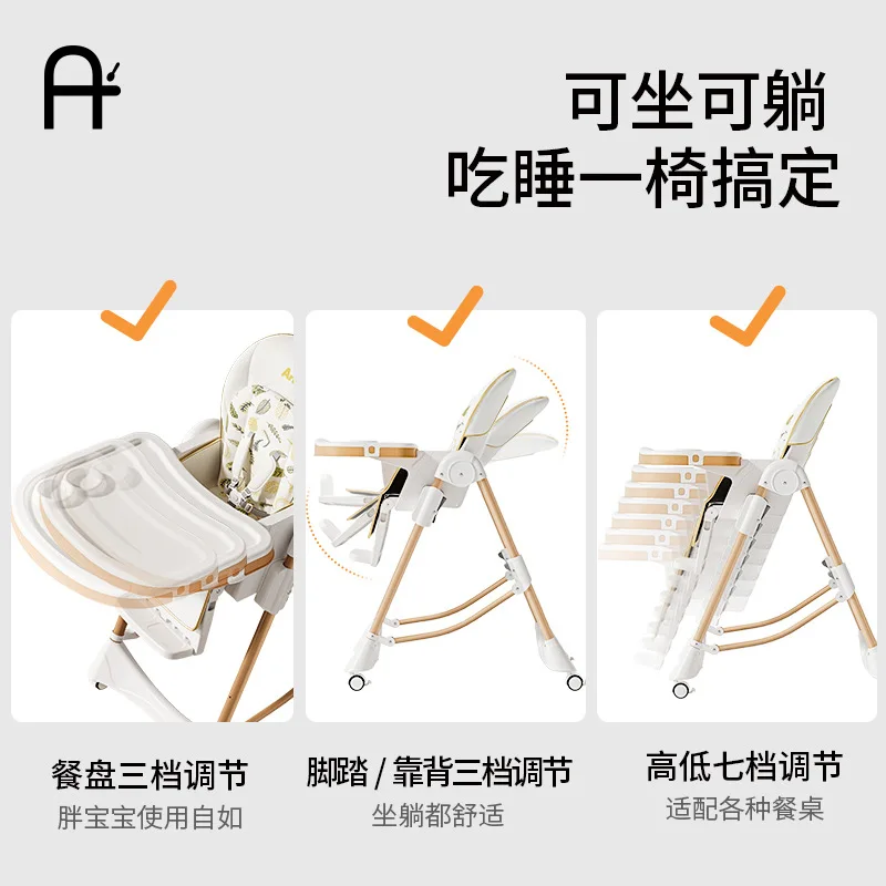 Trona evolutiva de comedor plegable para bebés - imagen 4