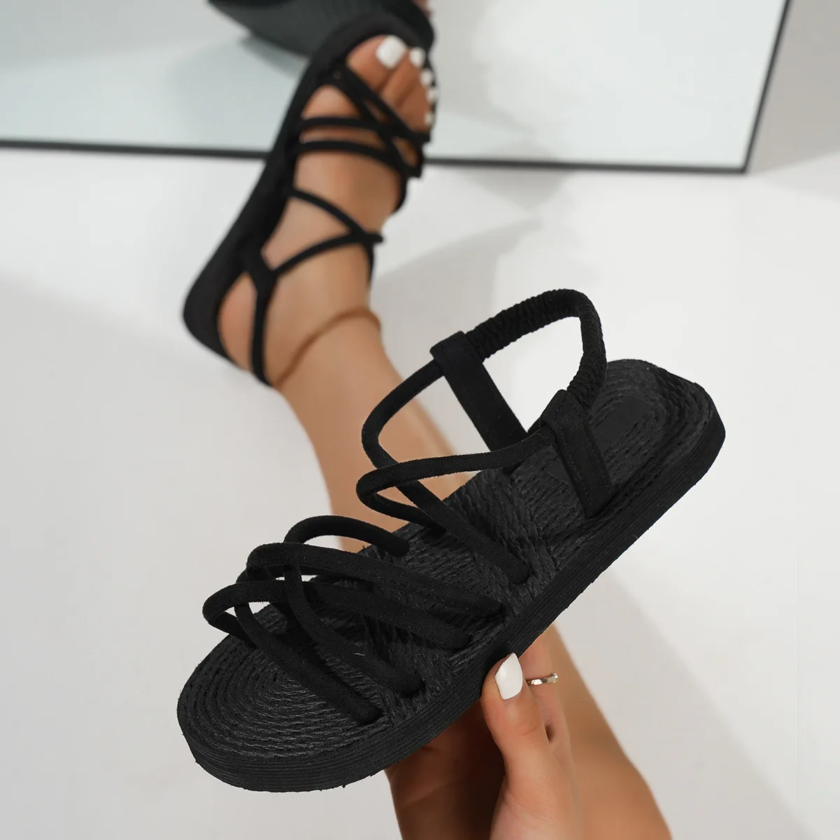 Sandalias niña puntera abierta estilo minimalista - imagen 3