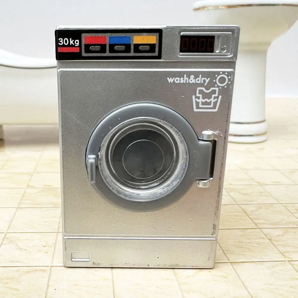 Accesorio de lavadora para casa de muñecas escala 1:12