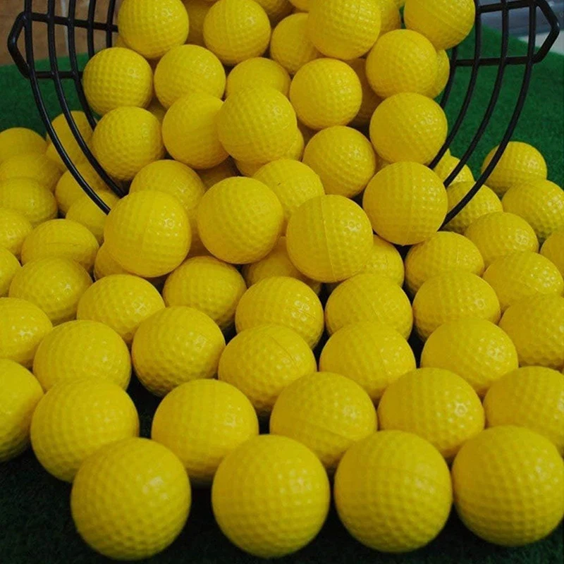 Pelotas de golf infantiles de esponja PU elástica – Amarillas para entrenamiento - imagen 5