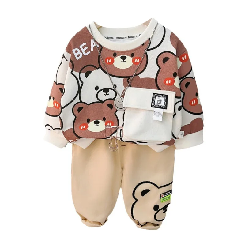 Ropa de otoño para bebé: camiseta y pantalón con dibujos animados - imagen 5