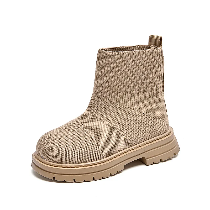 Botas infantiles de invierno de estilo británico con suela plana - imagen 3