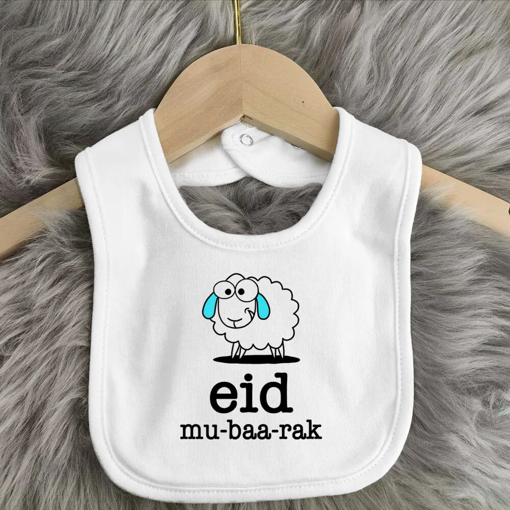 Babero My First Eid algodón blanco para bebé recién nacido - imagen 3