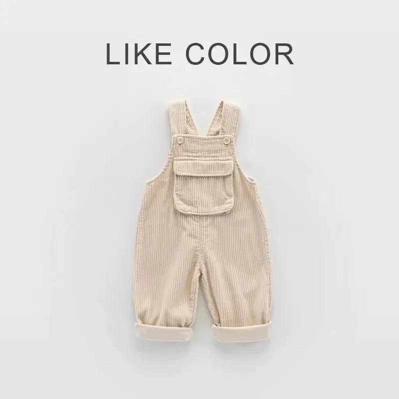 Jumpsuit de pana sin mangas para niño y niña
