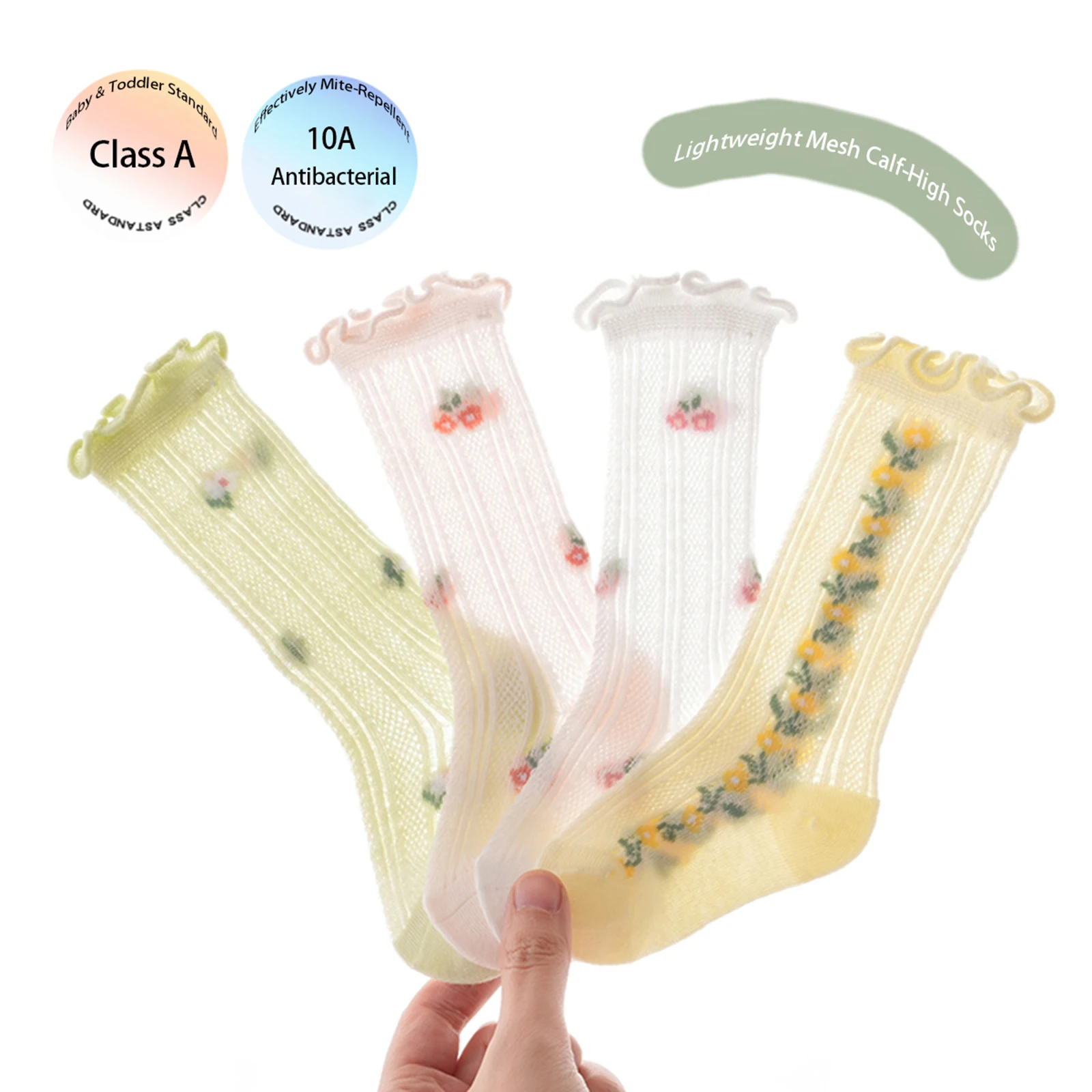 Calcetines florales algodón niña – Transpirables y cómodos - imagen 5