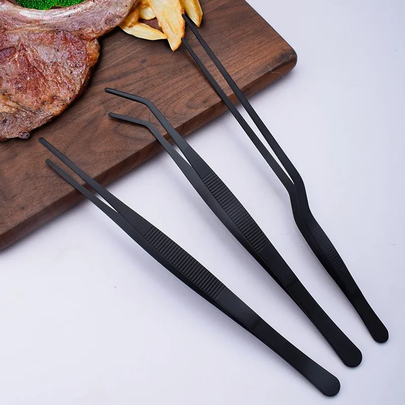 Pinzas largas antideslizantes de acero inoxidable para alimentación - imagen 4