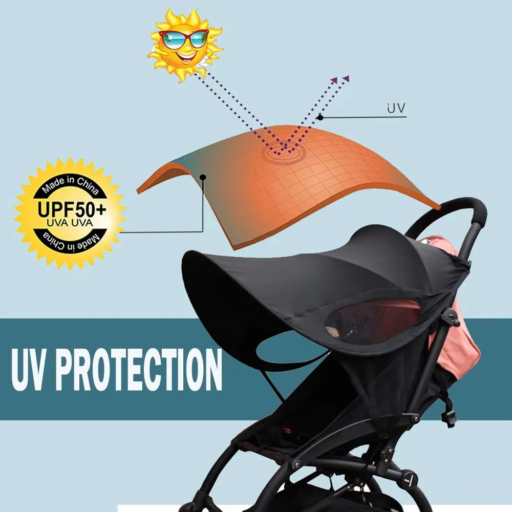 Parasol para cochecito de bebé con visera protectora solar - imagen 5