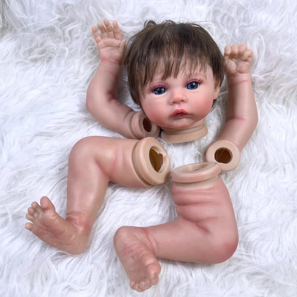 Muñeco realista kit con pelo enraizado a mano y cuerpo de tela - imagen 3