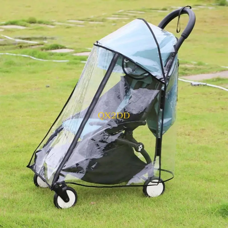 Cubre lluvia para cochecito completo a prueba de viento - imagen 3