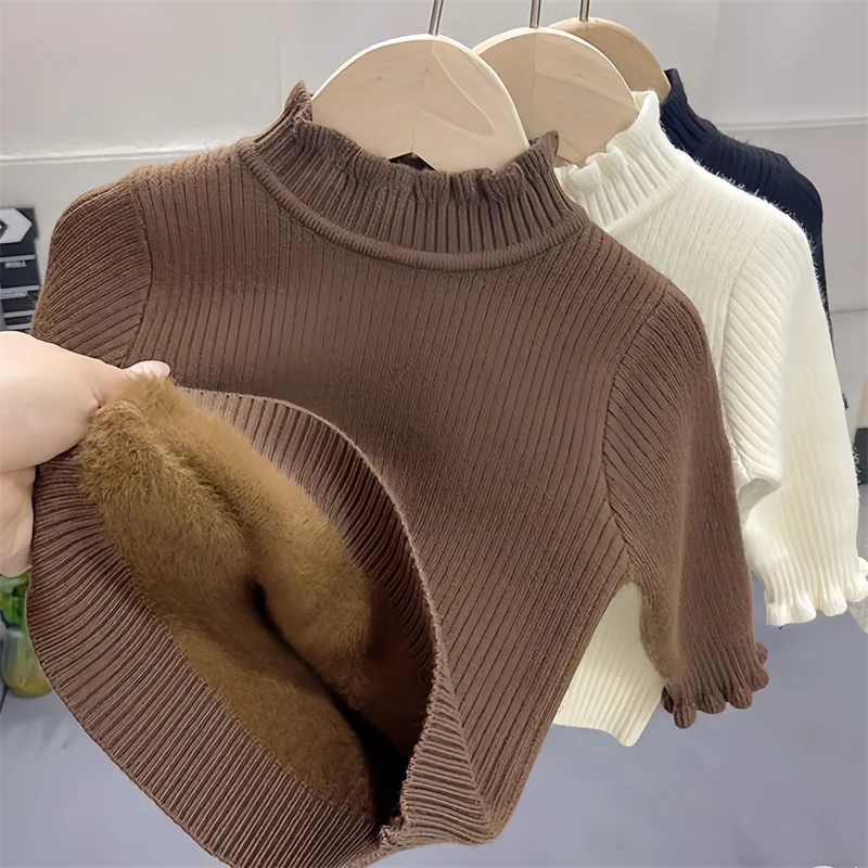 Jersey de lana infantil manga larga cálido para invierno - imagen 3