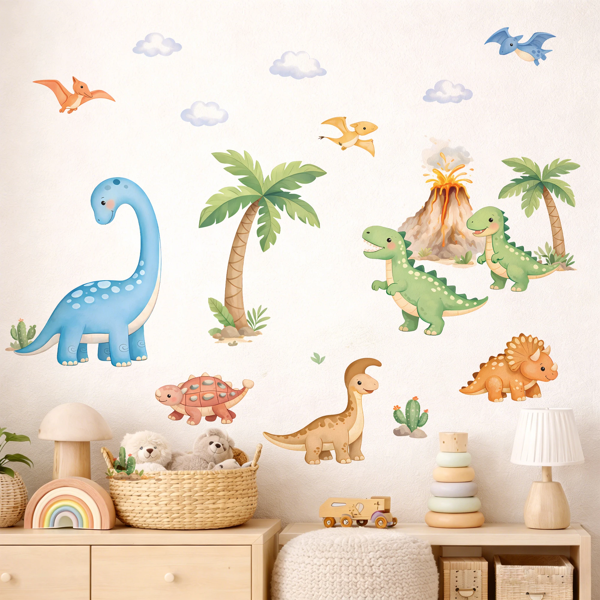 Pegatinas de pared dinosaurios jurásicos desmontables para niños - imagen 3