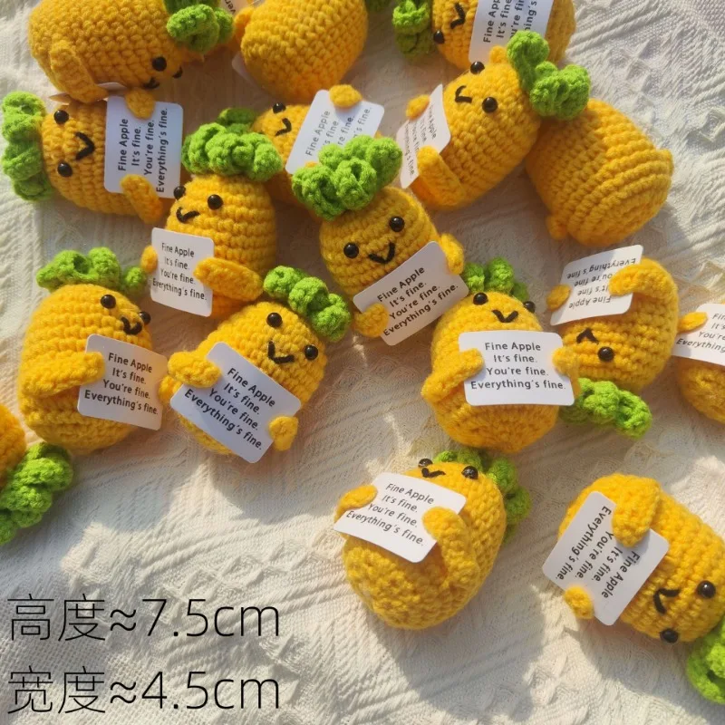 Amigurumi de verduras y piña de lana – muñeca con energía positiva - imagen 5