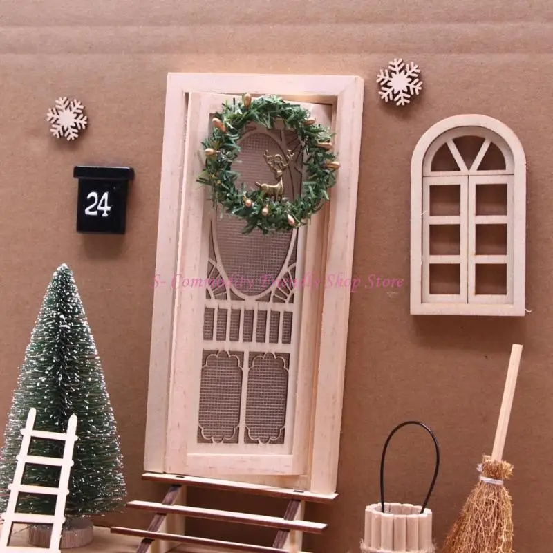 Puerta de renos en miniatura para casas de muñecas infantiles - imagen 2