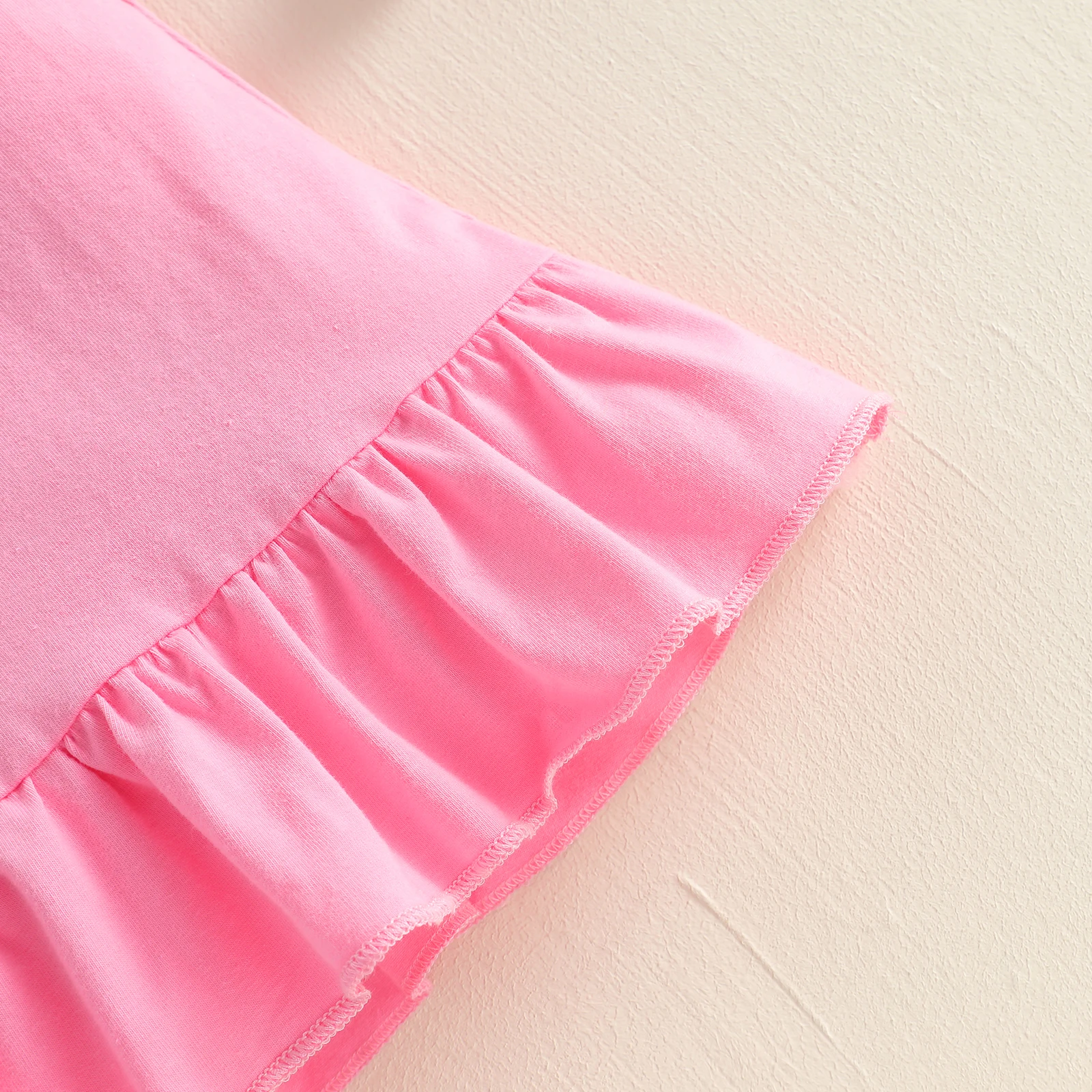 Vestido verano niña con volantes, cerezas, cuello vuelto y A - imagen 3