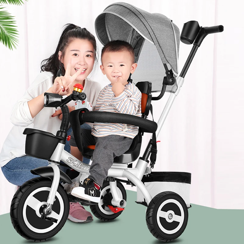 Triciclo 3 en 1 para niños: cochecito, bici plegable y reclinable - imagen 5
