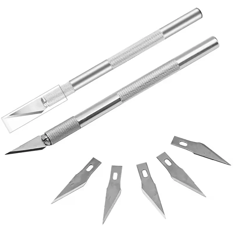 ZYF cuchillo de grabado para manualidades de metal plateado
