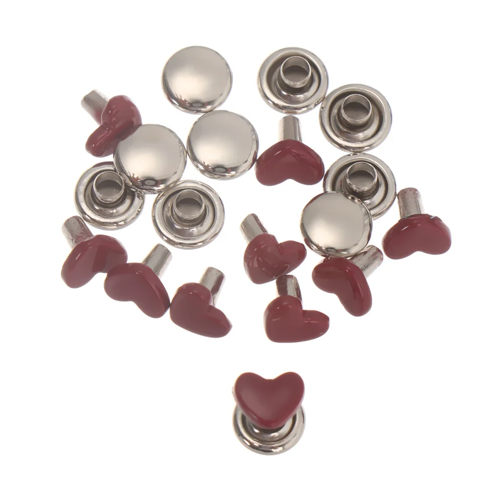 Hebillas decorativas de corazón para costura – Botones de metal para muñecas - imagen 5