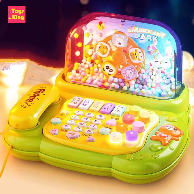 Teléfono de juguete multifunción con luces y cuentos musicales