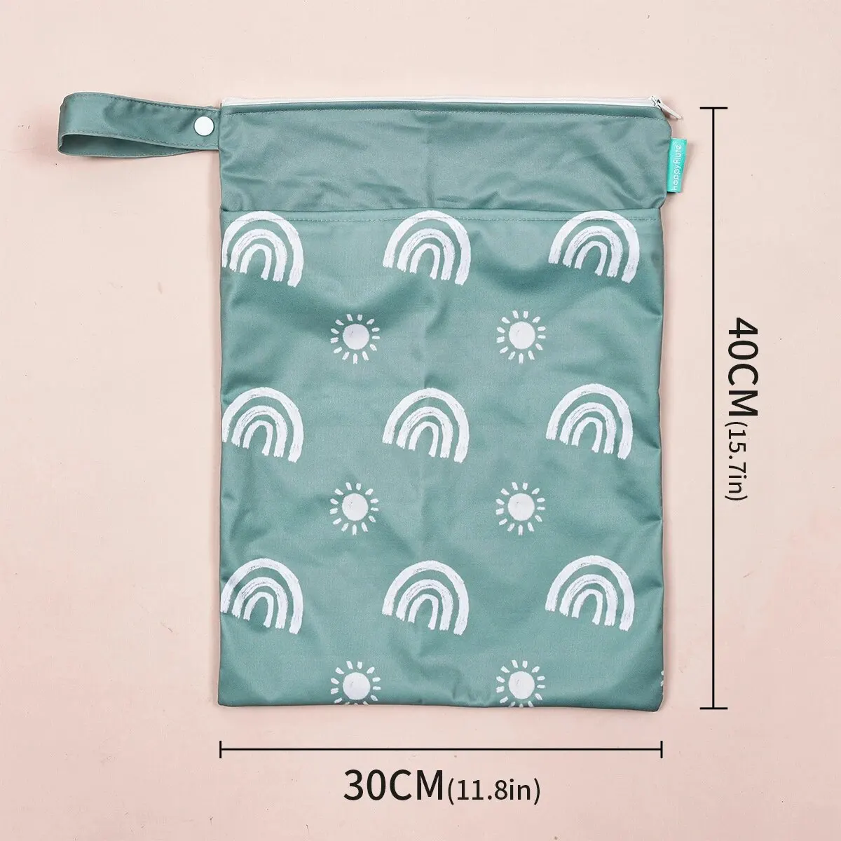Bolsa de pañales impermeable de neopreno con cremalleras - imagen 2