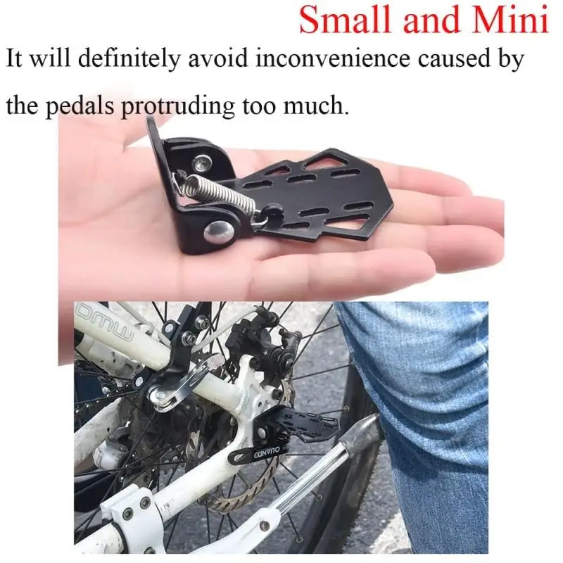 Reposapiés para bicicleta de montaña universal, plegable del pasajero