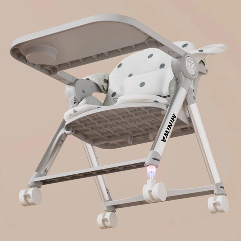 Sillita de bebé plegable portátil con bandeja grande en aluminio - imagen 2