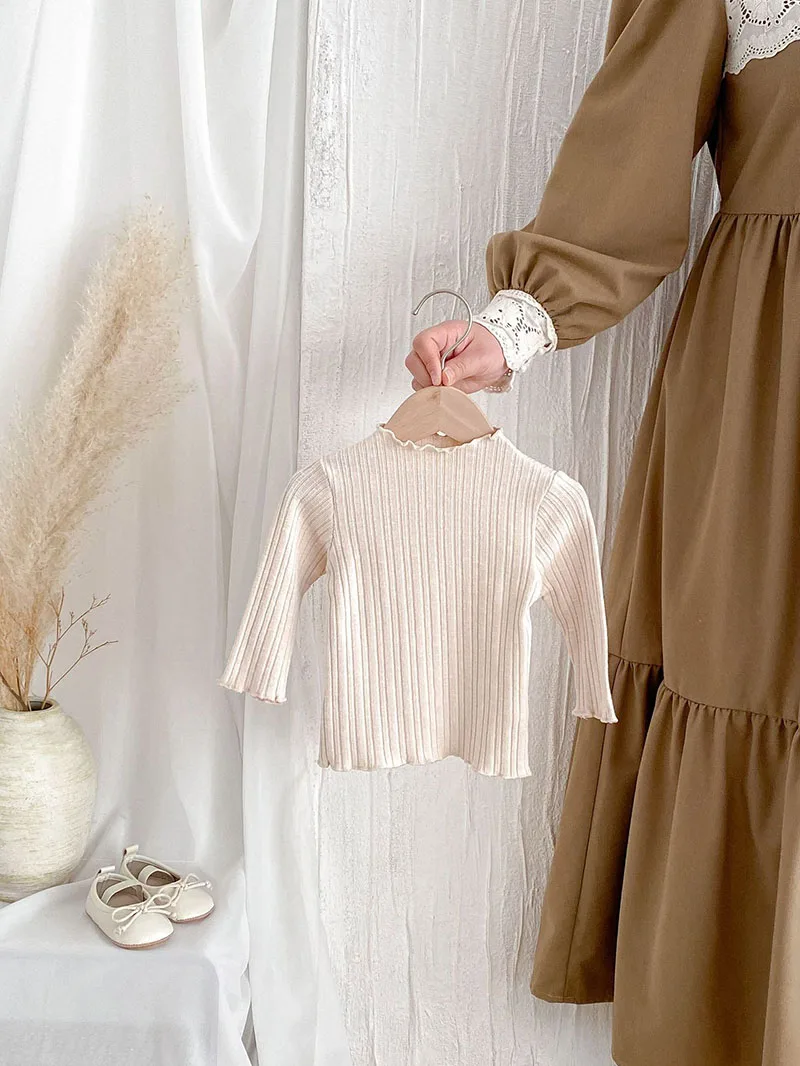 MILANCEL blusa primavera bebé manga larga tiras sólido - imagen 4