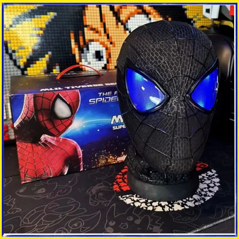 Máscara Venom Hombre Araña con ojos eléctricos y anillo mando cosplay