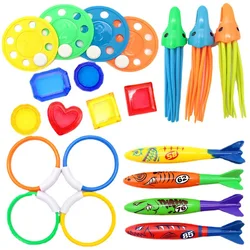 Juego de buceo para niños con anillos y tesoro–Entrenamiento acuático